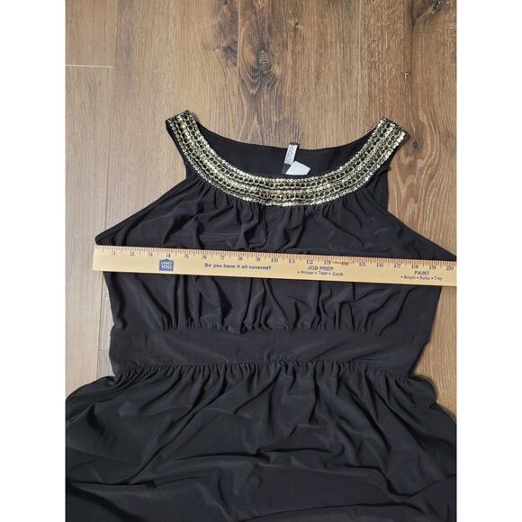 Nic & Dom Long Black Sequined Sleeveless Maxi Dress Plus Size 2x - Picture 8 of 8